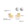 Women Crystal 18K Gold Plating Copper Drop Earrings